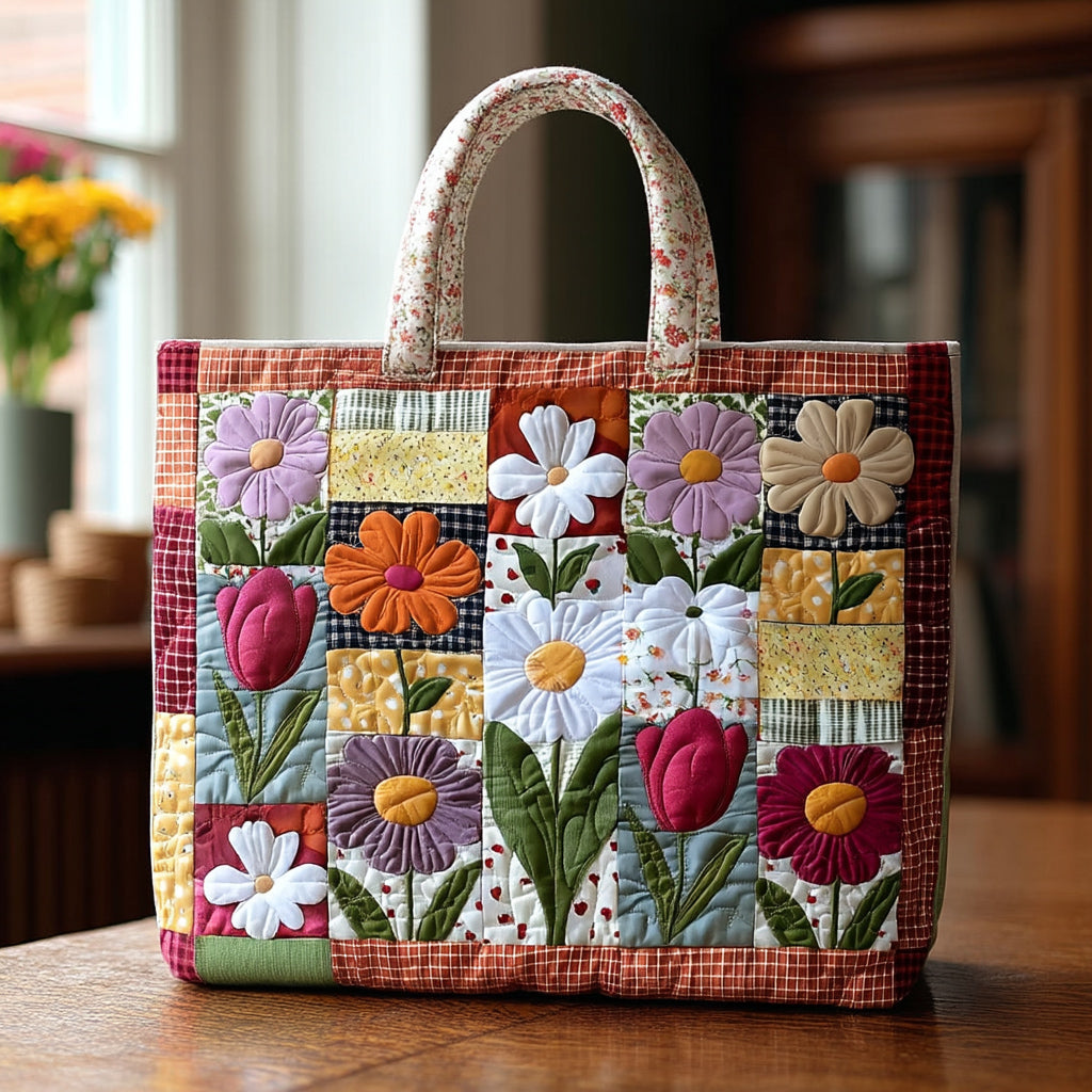 Aster Flower Quilted Tote Bag Best Work Totes For Women Target Mother's Day Gifts