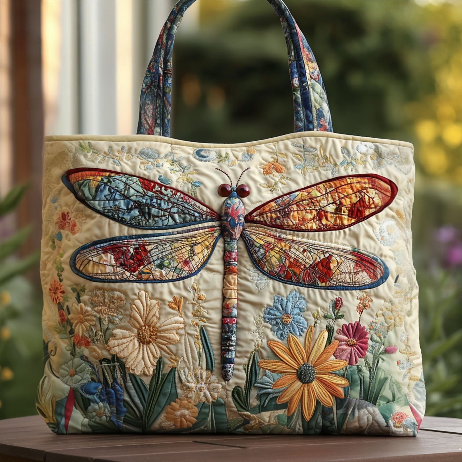 Aurora Wings Quilted Tote Bag The Best Shoulder Bags Best Dragonfly Presents