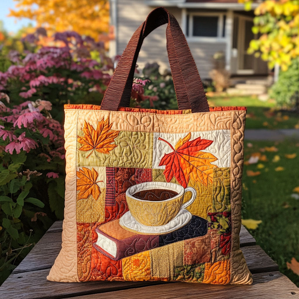 Autumn Brew Quilted Tote Bag The Best Tote Book Lovers Gifts For Sisters