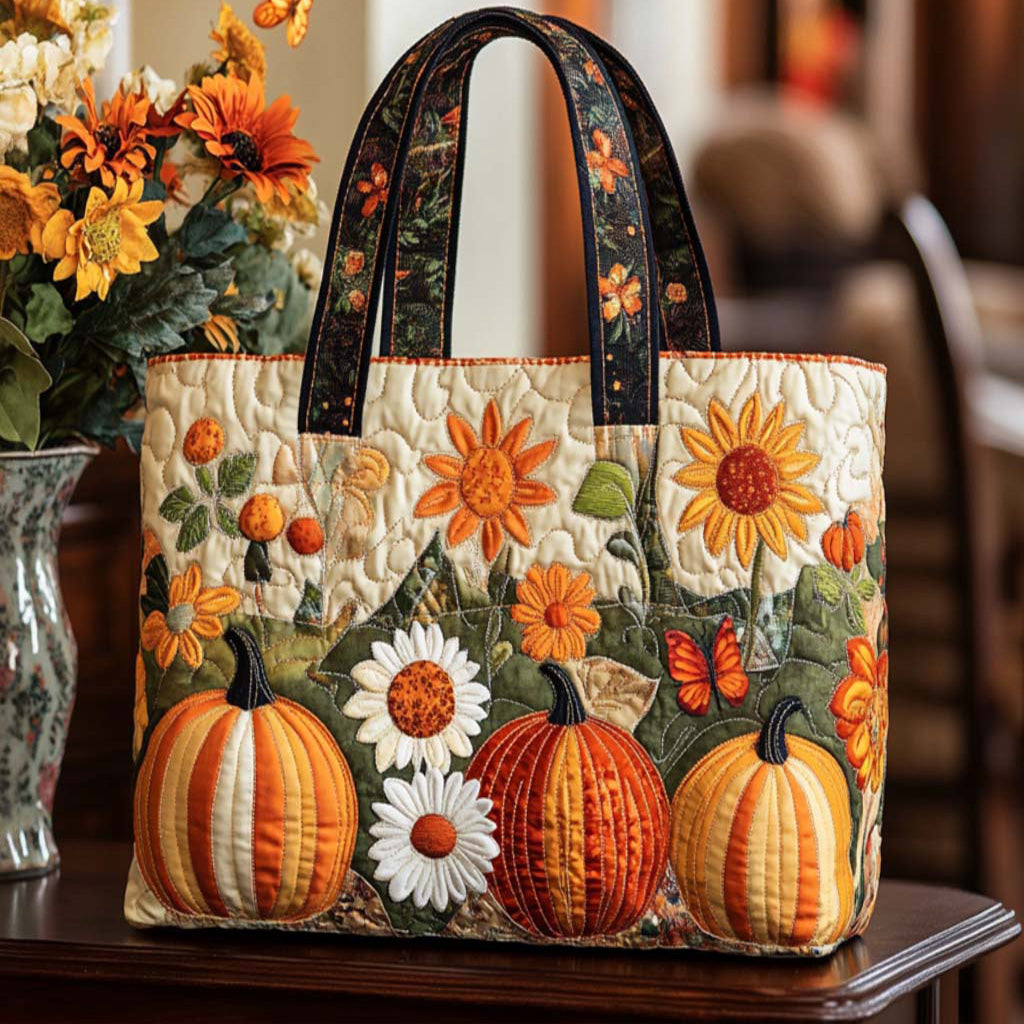 Autumn Cozy Quilted Tote Bag Best Everyday Tote Fall Autumn Season Gifts
