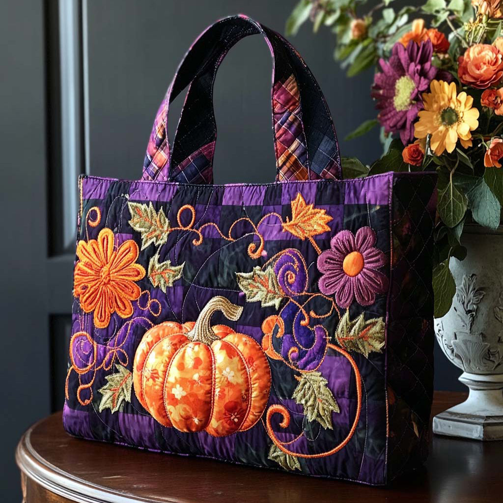 Autumn Echo Quilted Tote Bag Patchwork Tote Bag Autumn Inspired Gifts