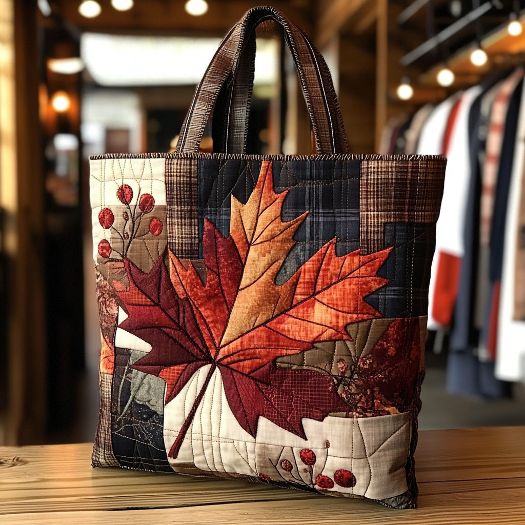 Autumn Glow Quilted Tote Bag Shoulder Bags For Women Fall Autumn Season Gifts