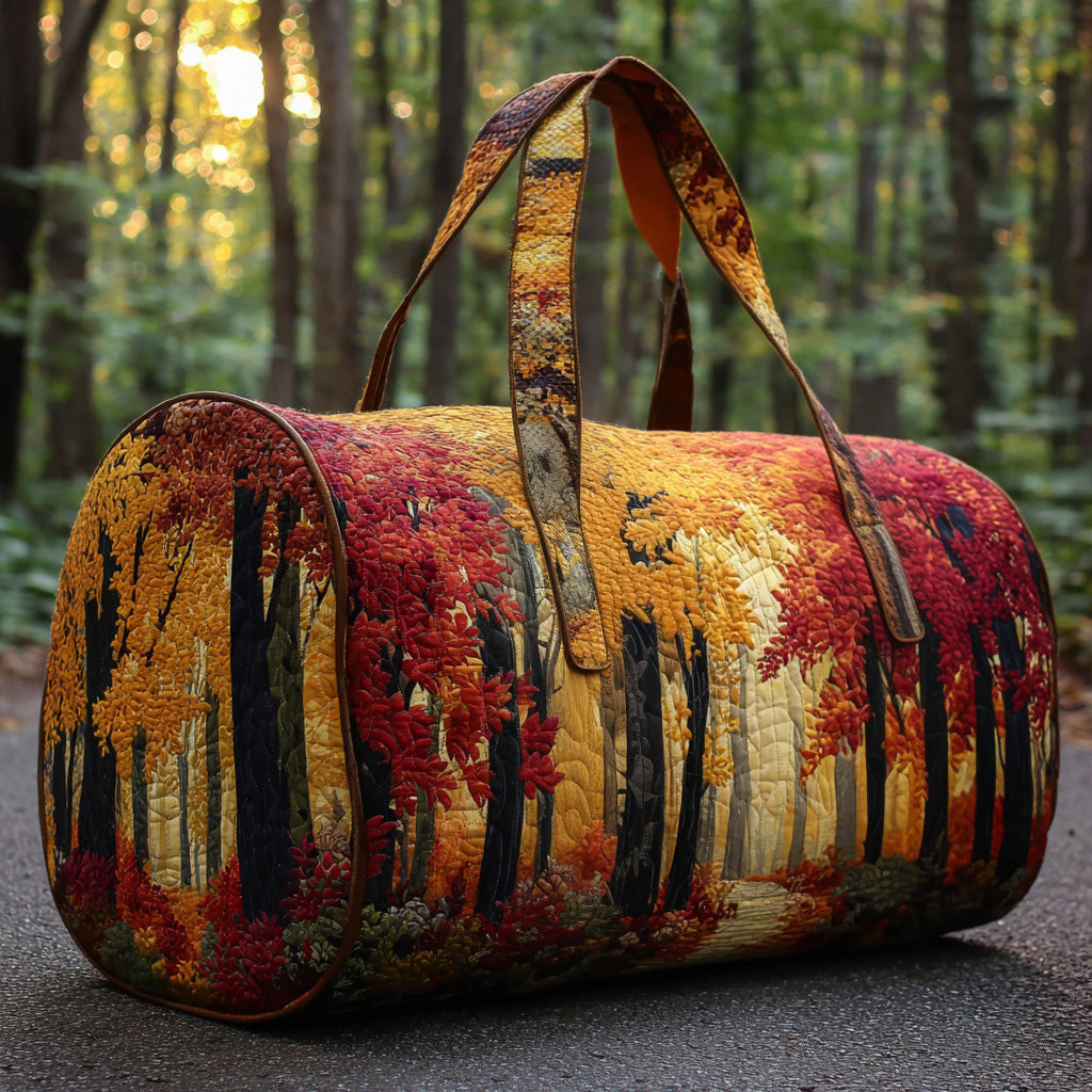 Autumn Grove Quilted Duffle Bag Cool Duffle Bags For Women Birthday Gift Ideas For Her