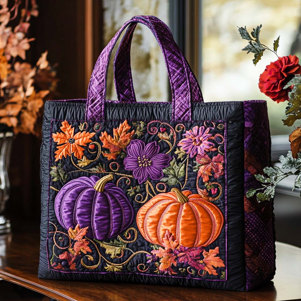 Autumn Hugs Quilted Tote Bag Best Luxury Tote Best Autumn Gifts