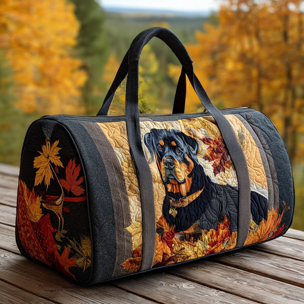 Autumn Rottweiler Quilted Duffle Bag Target Duffle Bag Dog Related Gifts