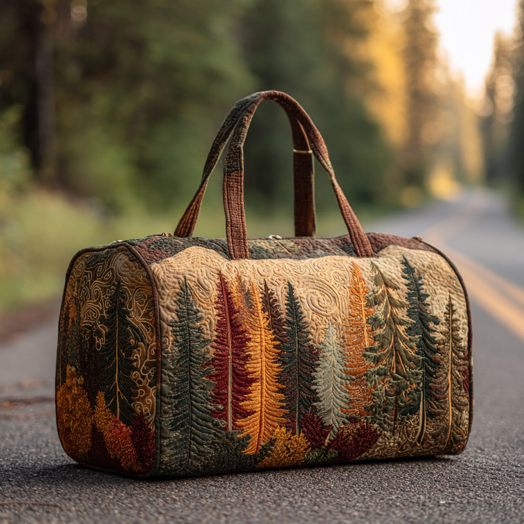 Autumn Trail Quilted Duffle Bag Cute Duffel Bags For Women Birthday Gifts For Her