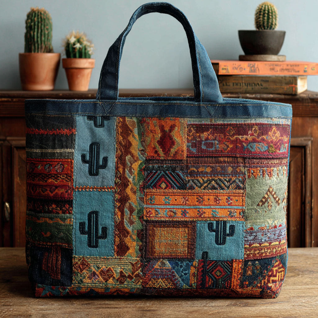 Barbed Wire Beauty Quilted Tote Bag Shoulder Bag Hobo Cowboy Present Ideas