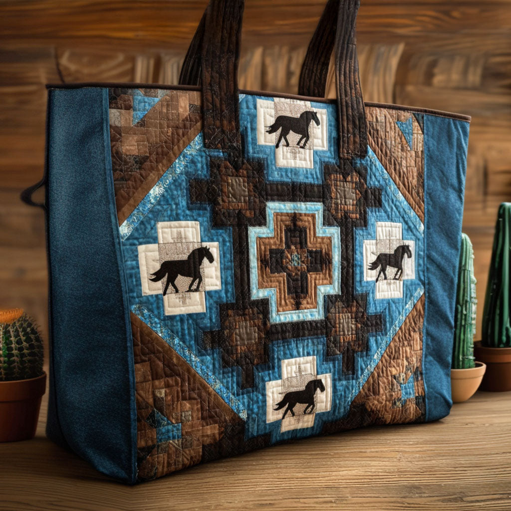 Barnwood Bliss Quilted Tote Bag Shoulder Bag Vintage Cowboy Related Gifts