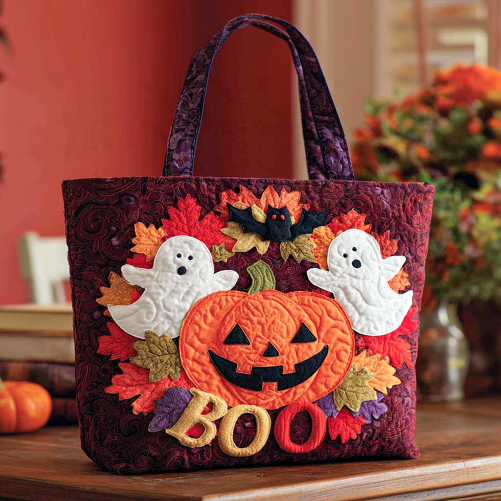 Batty Night Quilted Tote Bag Popular Designer Totes Halloween Gifts For Adults