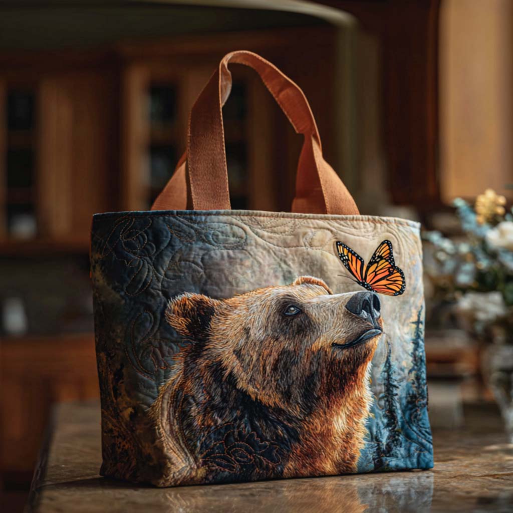 Bear Hugs Always Quilted Tote Bag Most Popular Shoulder Bags Mom And Daughter Gift