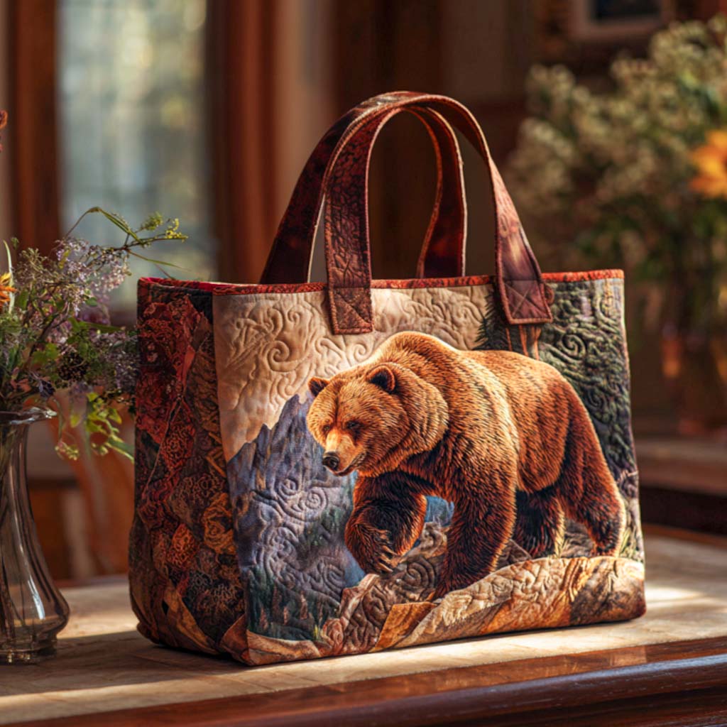 Bear Mountain Air Quilted Tote Bag Top Design Tote Bag Cute Mothers Day Gift Ideas