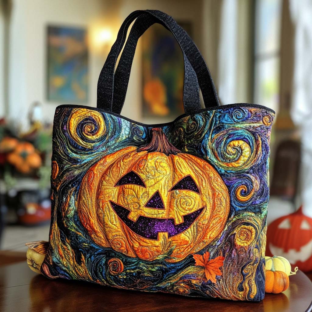 Bewitching Hour Quilted Tote Bag Top Design Tote Bag Gift For Halloween
