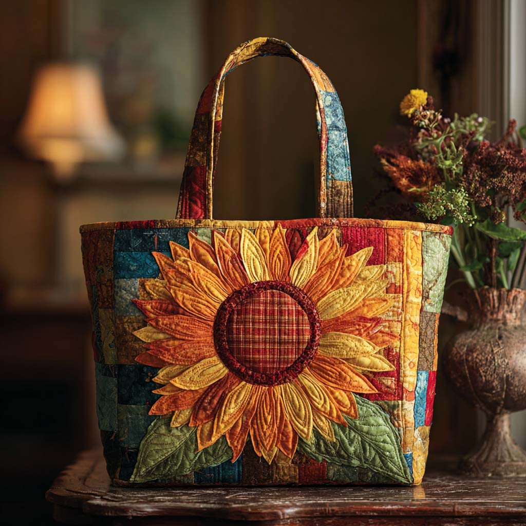 Bloom Joy Quilted Tote Bag Great Tote Bags Sunflower Birthday Gifts