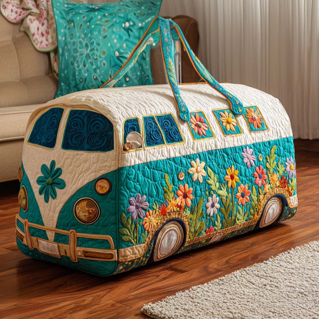 Bloom Van Quilted Duffle Bag Luxury Duffle Bag Unique Gifts For Wife