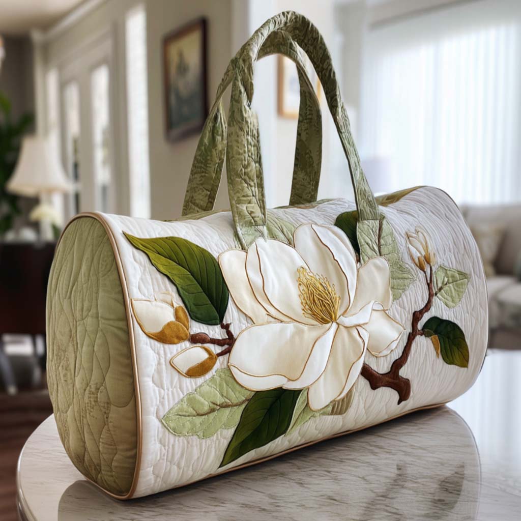 Blooming Grace Quilted Duffle Bag Quilted Gym Bag Awesome Birthday Gift Ideas