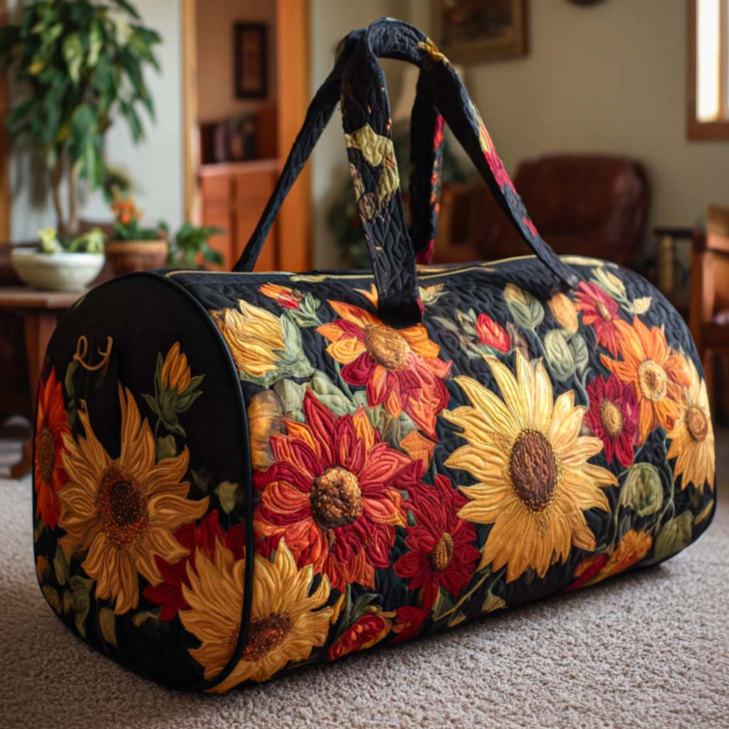 Blooming Sun Quilted Duffle Bag Athletic Bag Birthday Gifts For Her