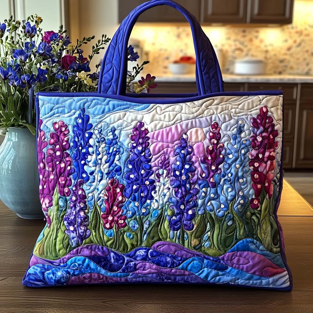 Bluebonnet Bloom Joy Quilted Tote Bag Shoulder Bag Sale Texas Gifts To Ship