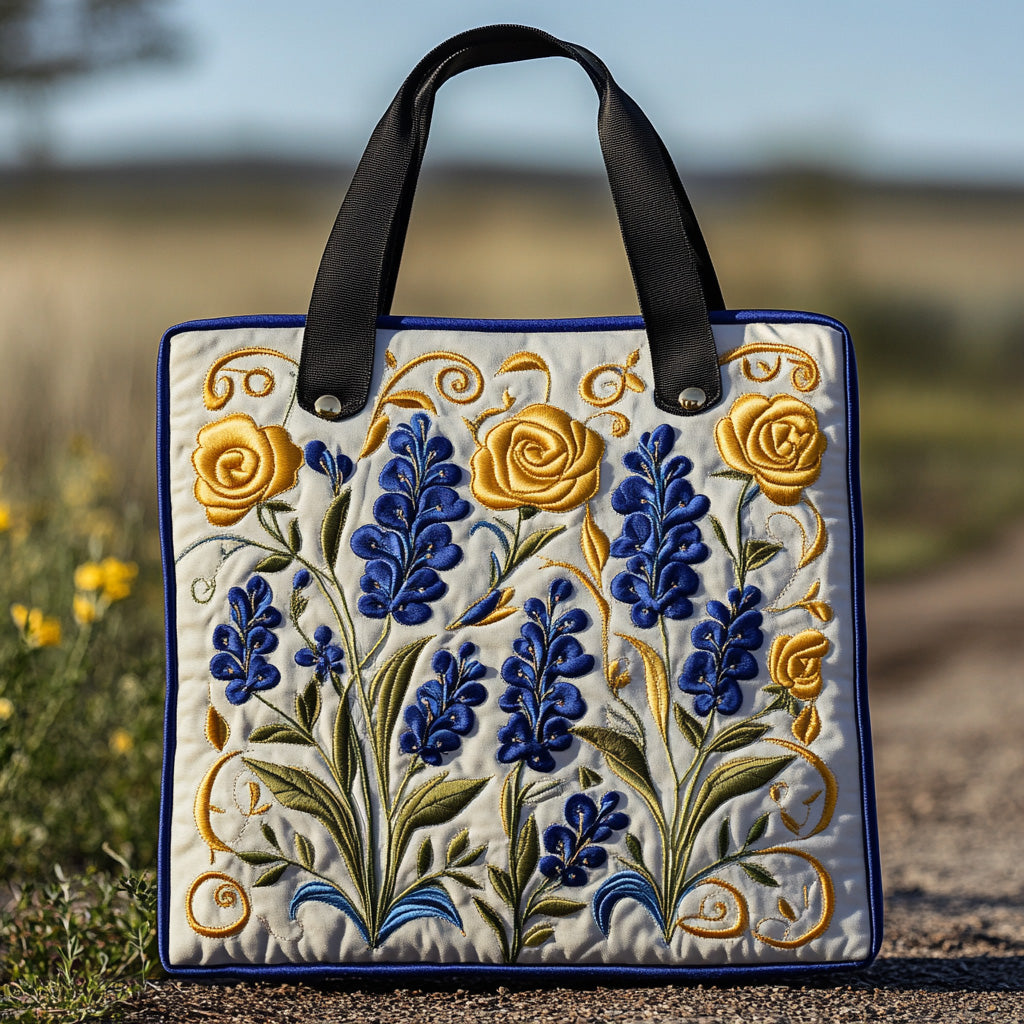 Bluebonnet Song Quilted Tote Bag Shoulder Bag Vintage Mother's Day Gifts For Girlfriend