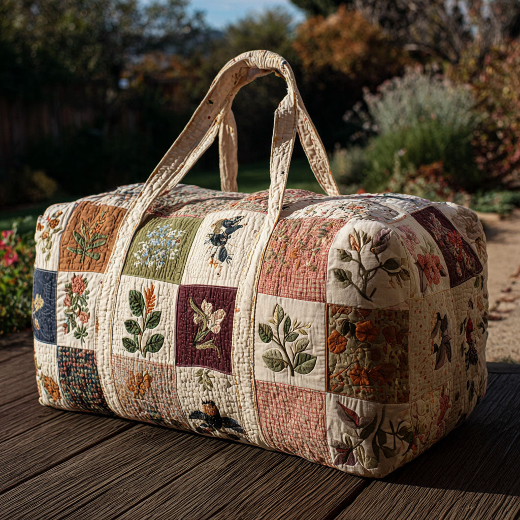 Blush Blossom Quilted Duffle Bag Best Garment Travel Bag Gift For Her