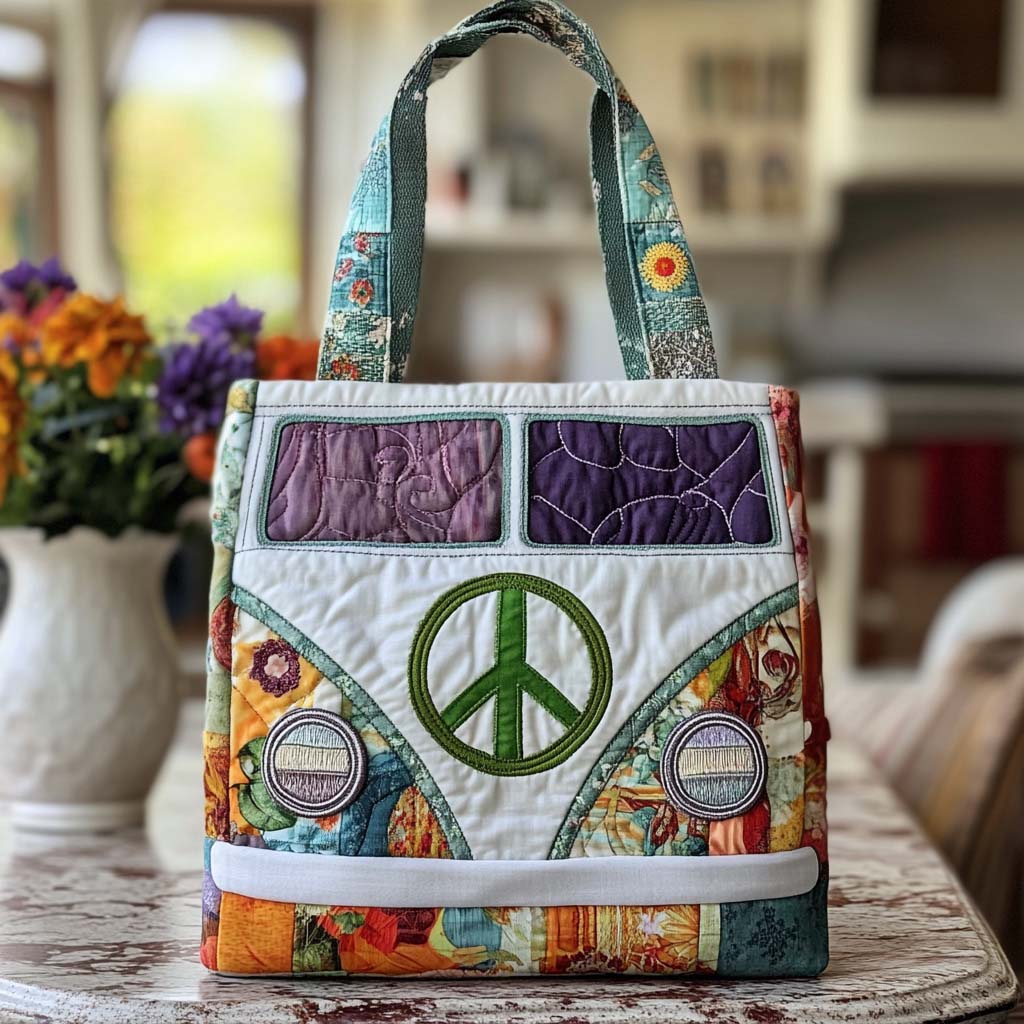 Boho Dreams Quilted Tote Bag Cute Shoulder Bags Gifts For The Hippie Mom