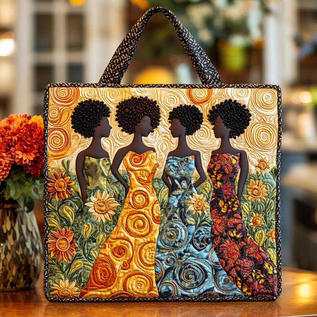 Bold Ebony Queen Quilted Tote Bag Best Bags For Women Melanin Black History Gifts For Ladies