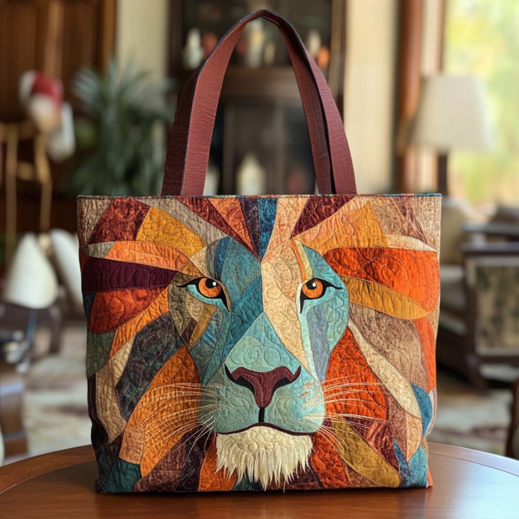 Bold Mane Quilted Tote Bag Best Totes Unique Lion Gift Items