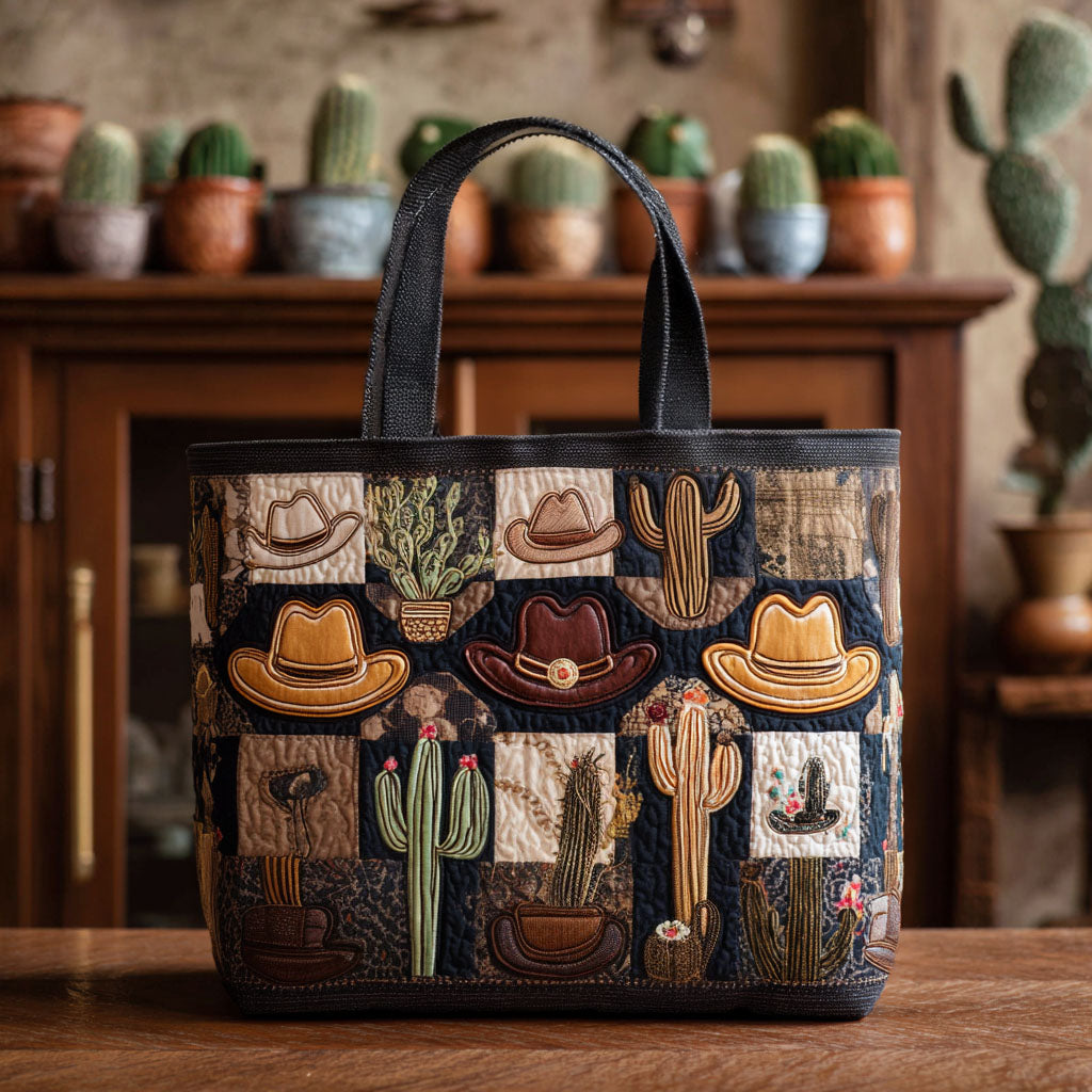 Boots in Bloom Quilted Tote Bag Best Quality Tote Bags Gifts For Western Lovers