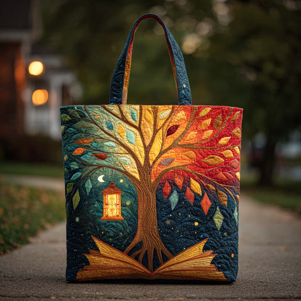 Branch Tale Quilted Tote Bag Top Tote Bags Shoulder Handbag