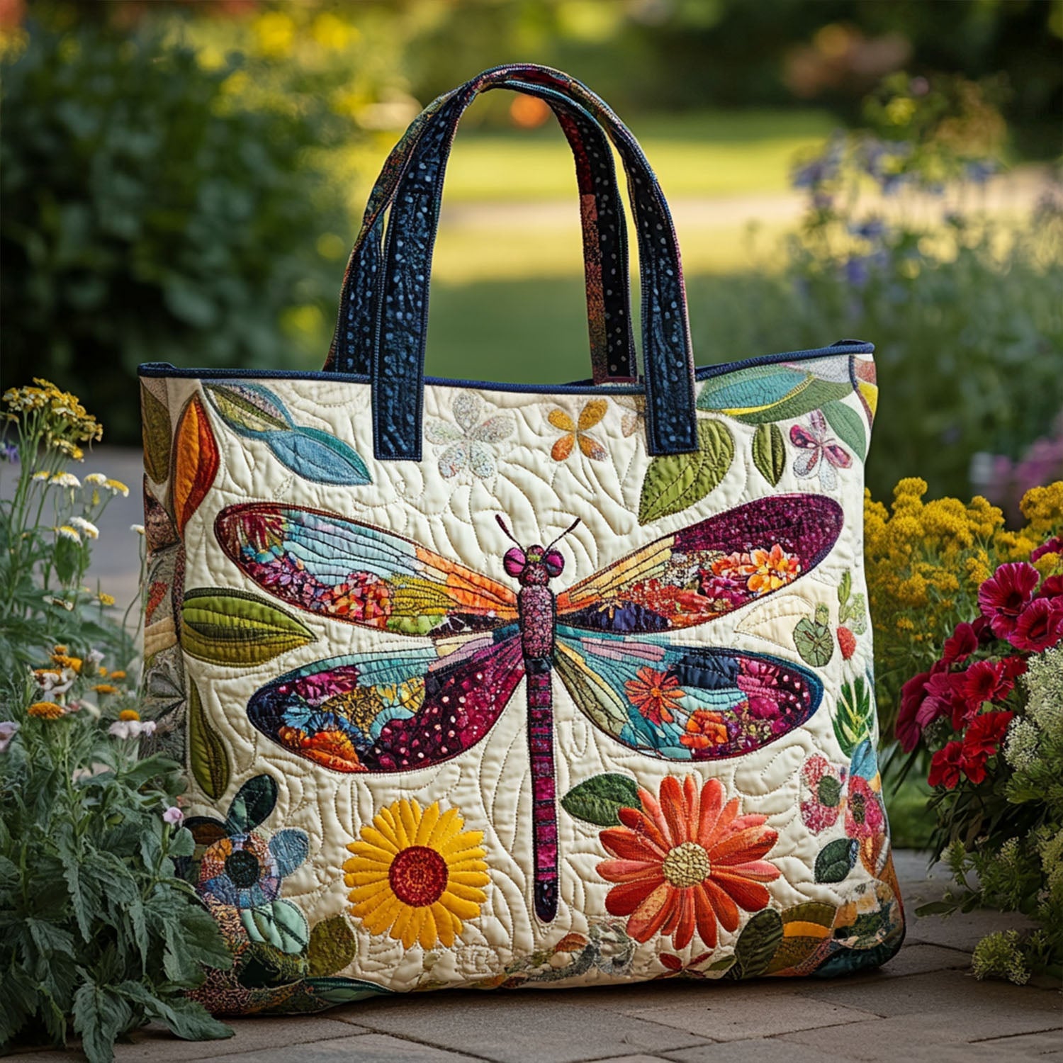 Breezy Bop Quilted Tote Bag Best Ladies Tote Bags Dragonfly Gifts For Lady