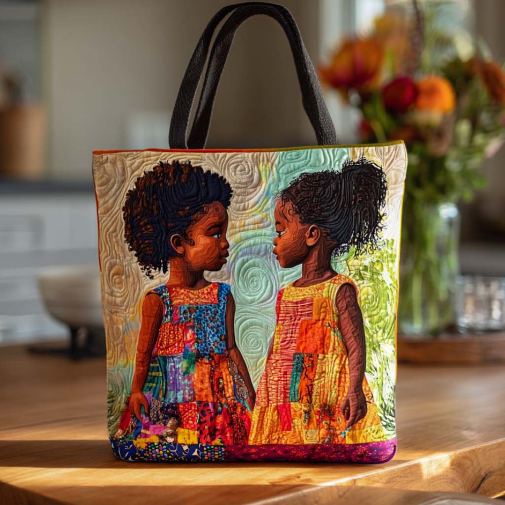 Bright Blossoms Quilted Tote Bag Best Everyday Tote Best African American Gifts - Image 3