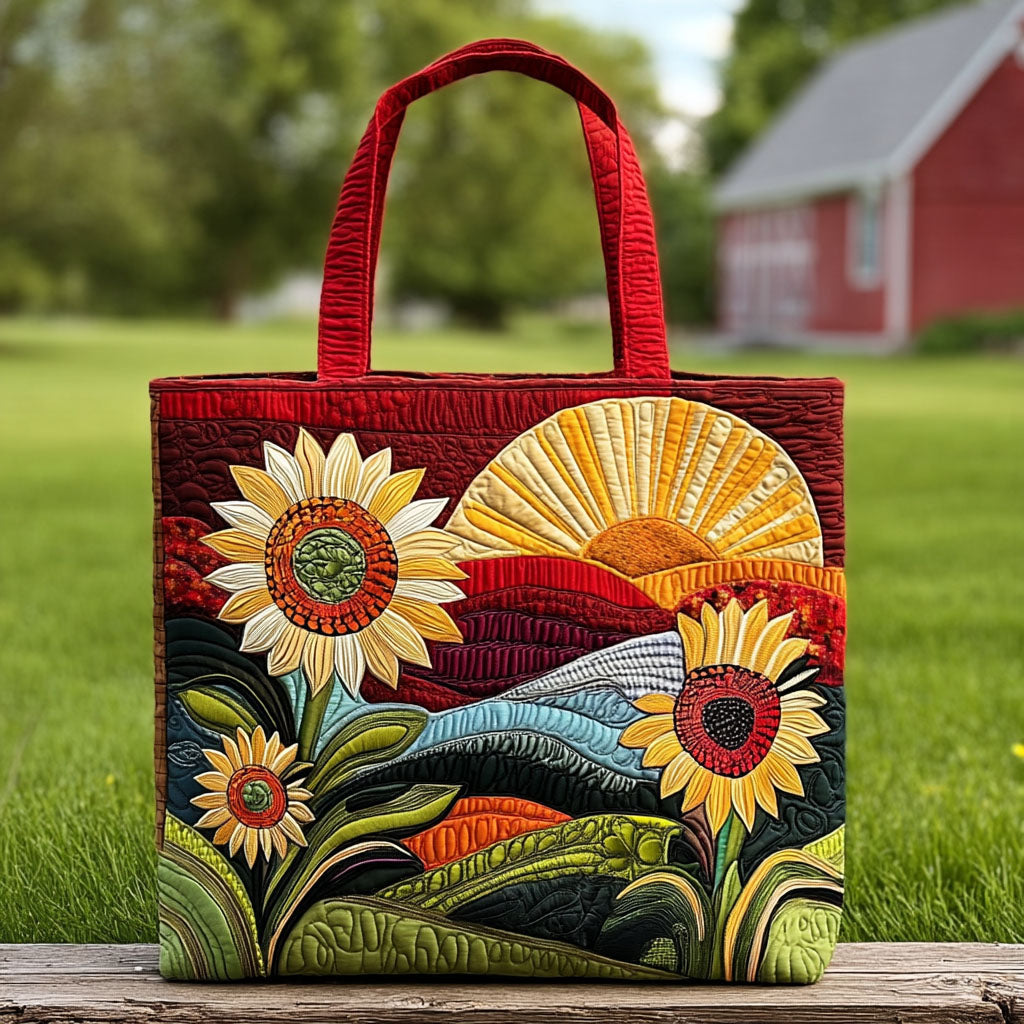 Bright Horizons Quilted Tote Bag Nice Tote Bags Sunflower Gift Items