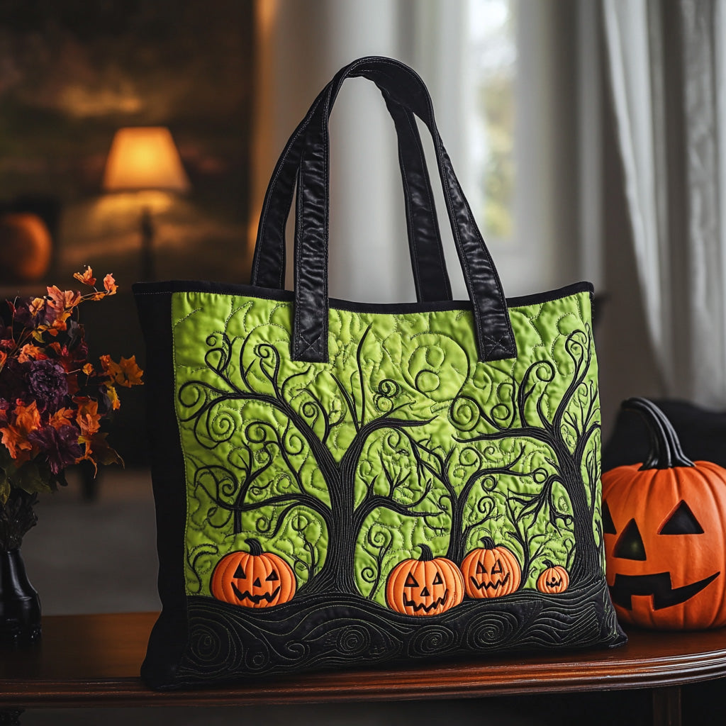 Broomstick Ride Quilted Tote Bag The Perfect Tote Bag Halloween Gifts For Girlfriend