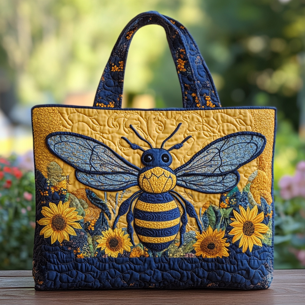 Busy Bee Quilted Tote Bag Womens Tote Bag Bee Related Gifts