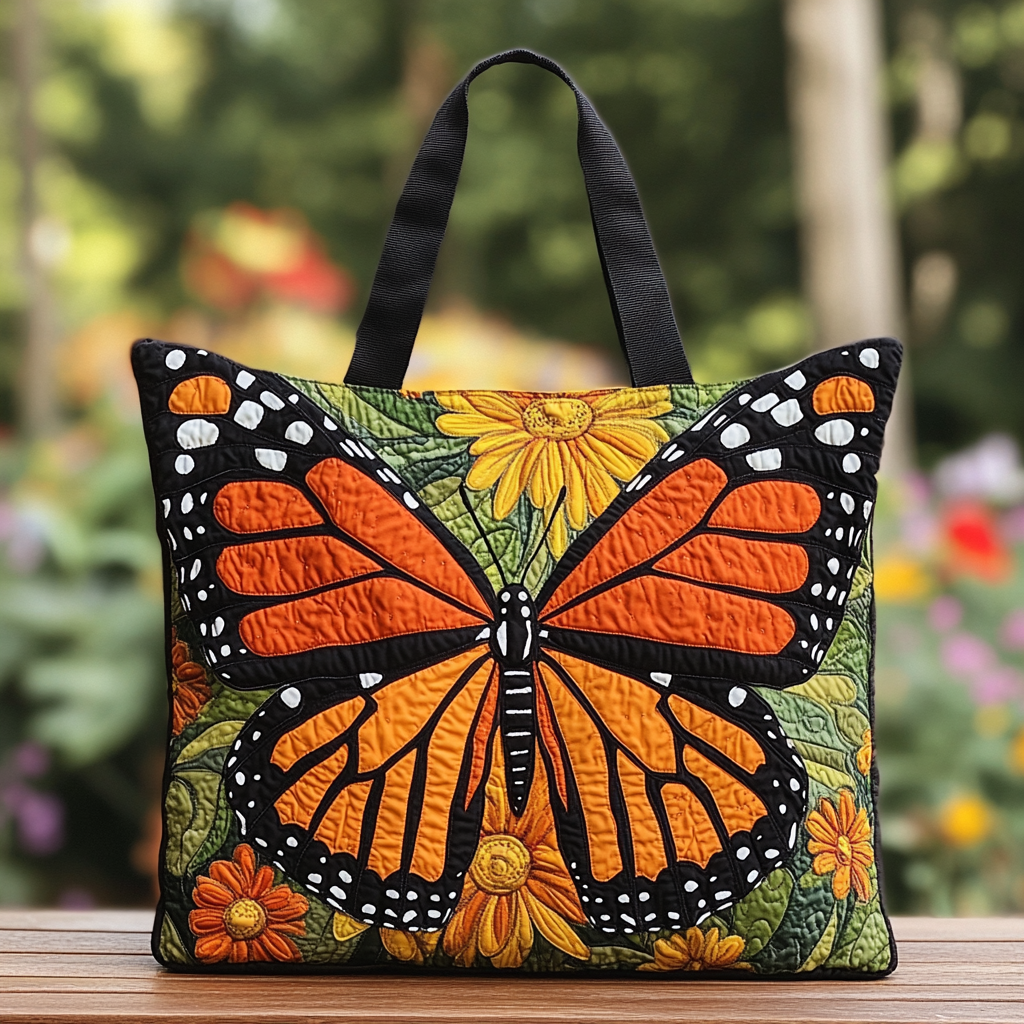 Butterfly Dream Quilted Tote Bag Top Design Tote Bag Butterfly Themed Presents