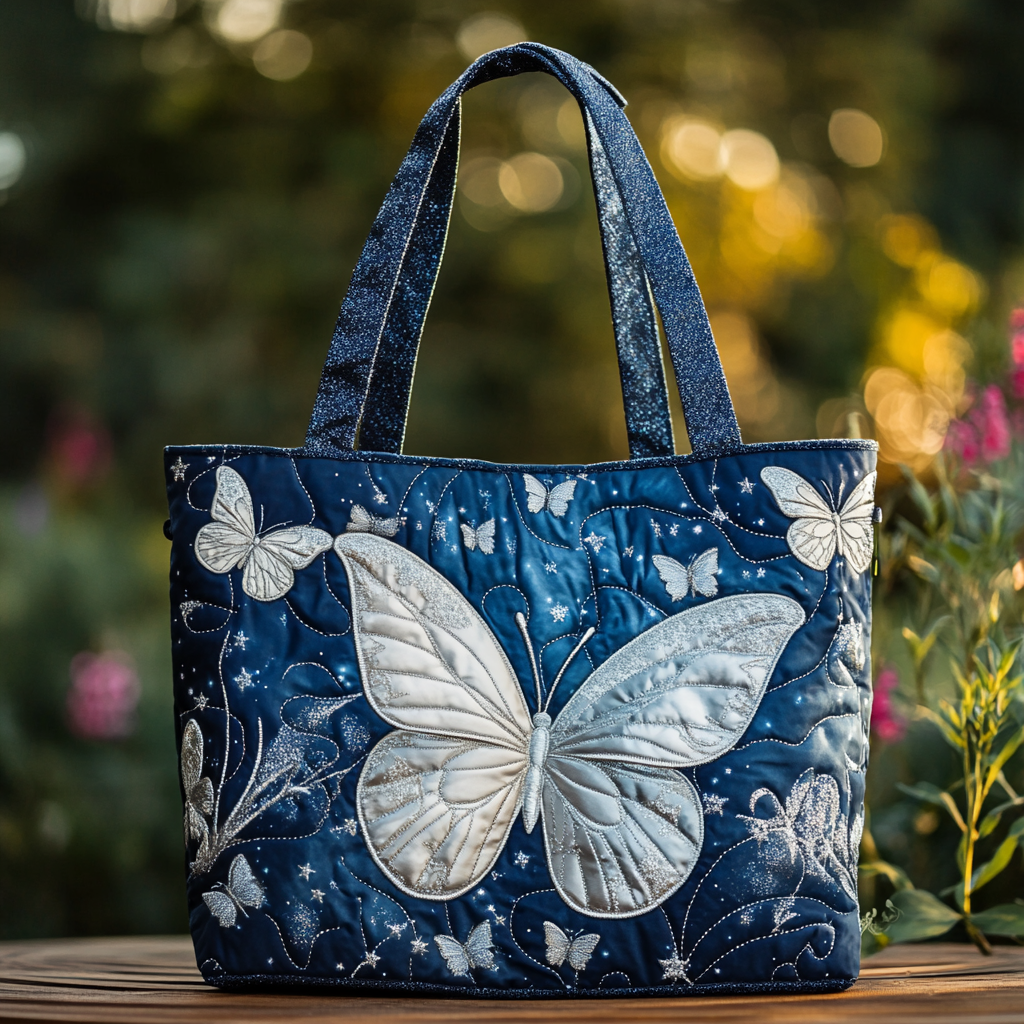 Butterfly Dreams Quilted Tote Bag Best Handbag For Everyday Use Gift For Butterfly Lover