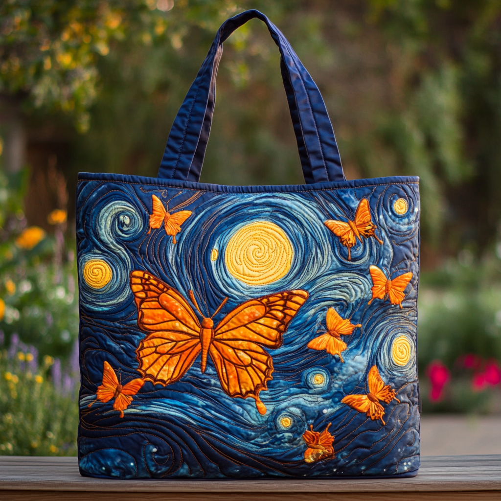 Butterfly Grace Quilted Tote Bag Famous Tote Bags Butterfly Gifts Mother's Day