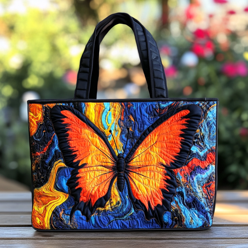 Butterfly Wings Quilted Tote Bag Best Quality Tote Bags Butterfly Gifts For Grandma