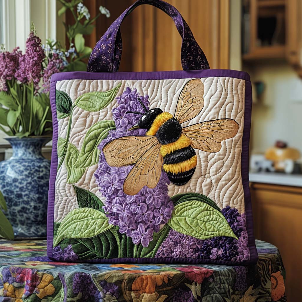 Buzz Bliss Quilted Tote Bag Handbags Presents For Beekeepers