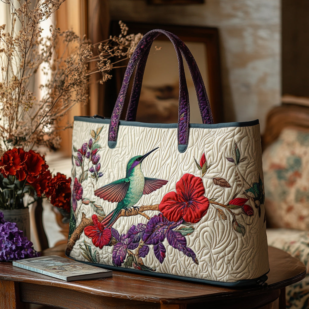 Buzz Bloom Quilted Tote Bag Popular Designer Totes The Hummingbird Gift