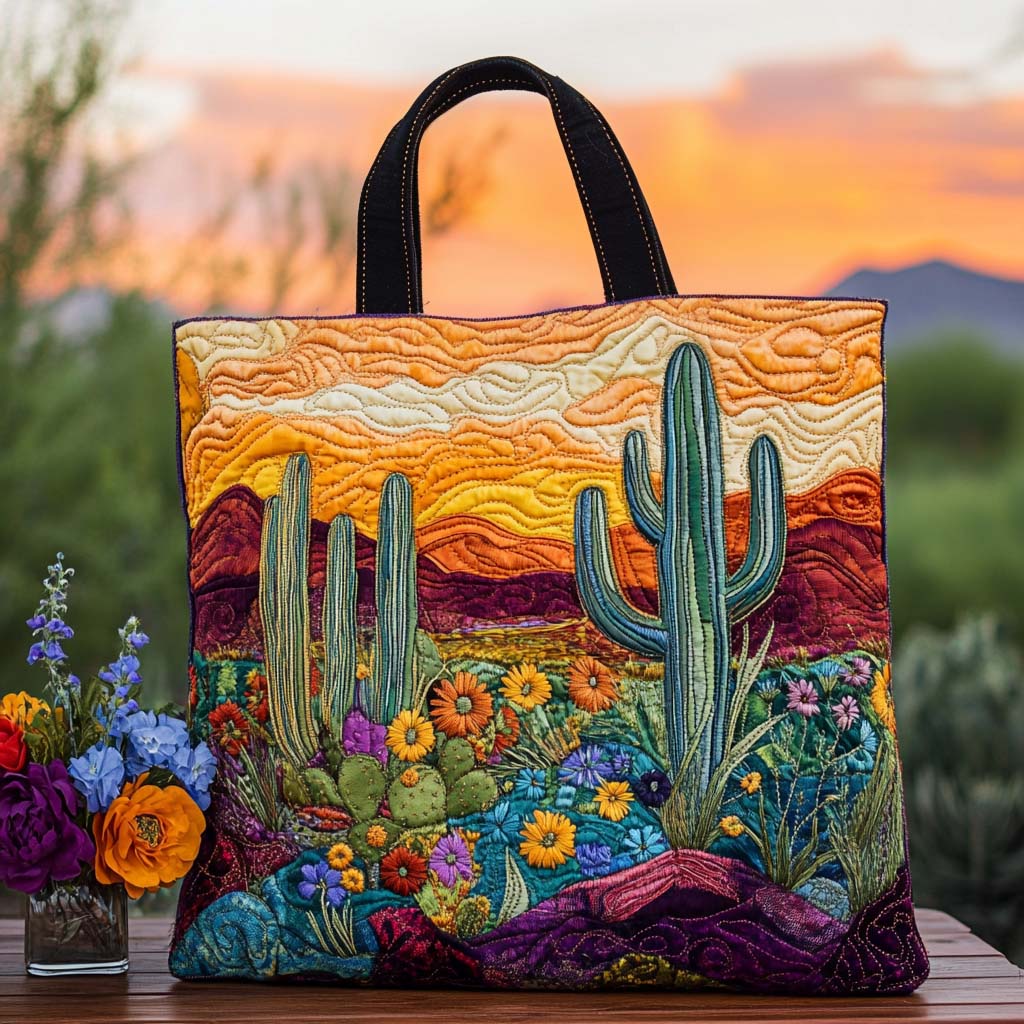 Cactus Heartland Quilted Tote Bag High Quality Totes Novelty Cactus Gifts
