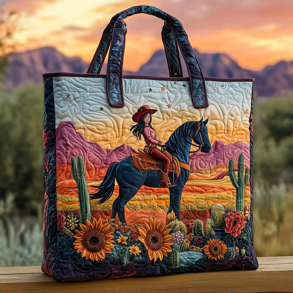 Cactus Queen Quilted Tote Bag Best Work Totes For Women Gifts For Western Lovers