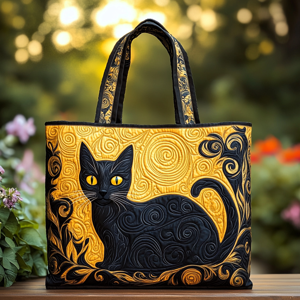 Cat Garden Quilted Tote Bag Best Bags For Women Gift Baskets For Cat Lovers