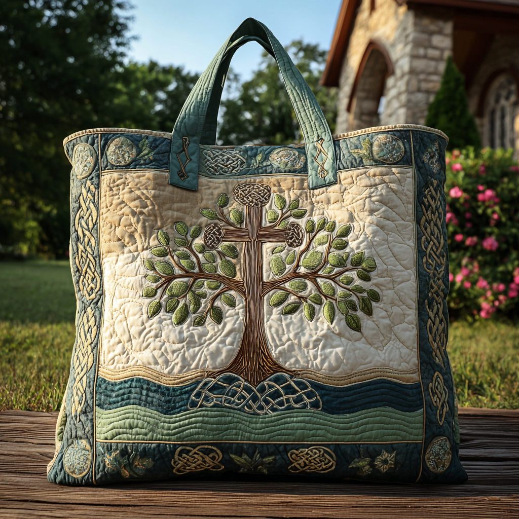 Celestial Path Quilted Tote Bag Womens Tote Bag Nice Christian Gifts