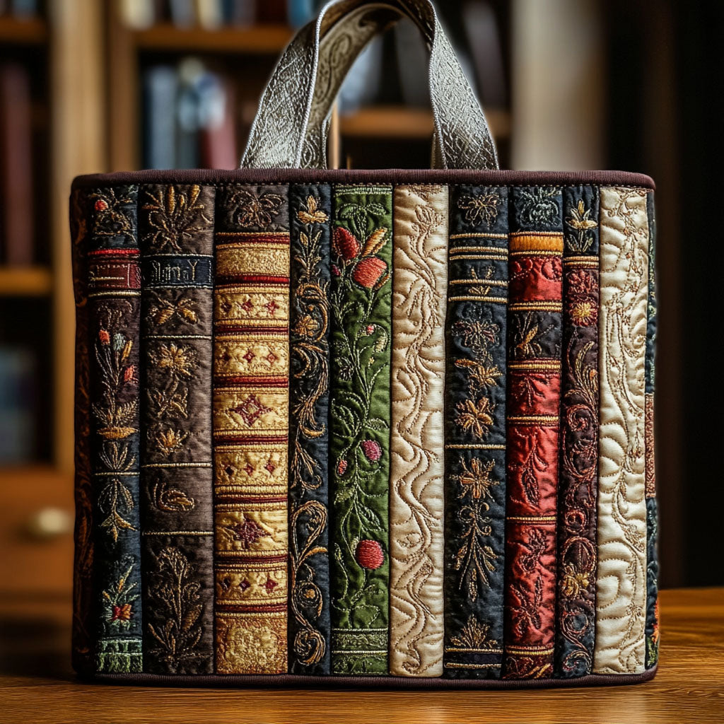 Chapter Delight Quilted Tote Bag Cool Tote Bags For Women Best Gifts For Book Lovers