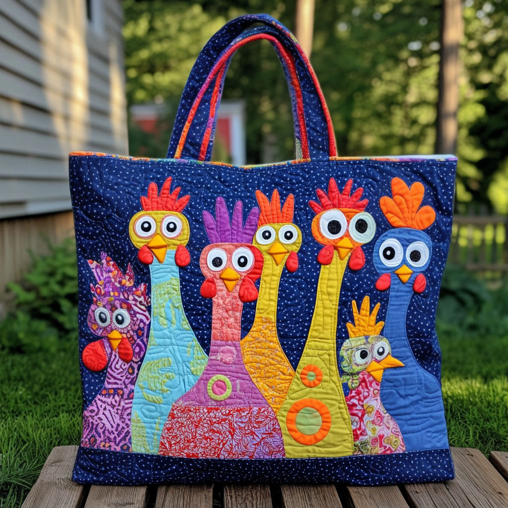 Chicken Coop Charm Quilted Tote Bag Good Shoulder Bags Gifts For Chicken Lovers