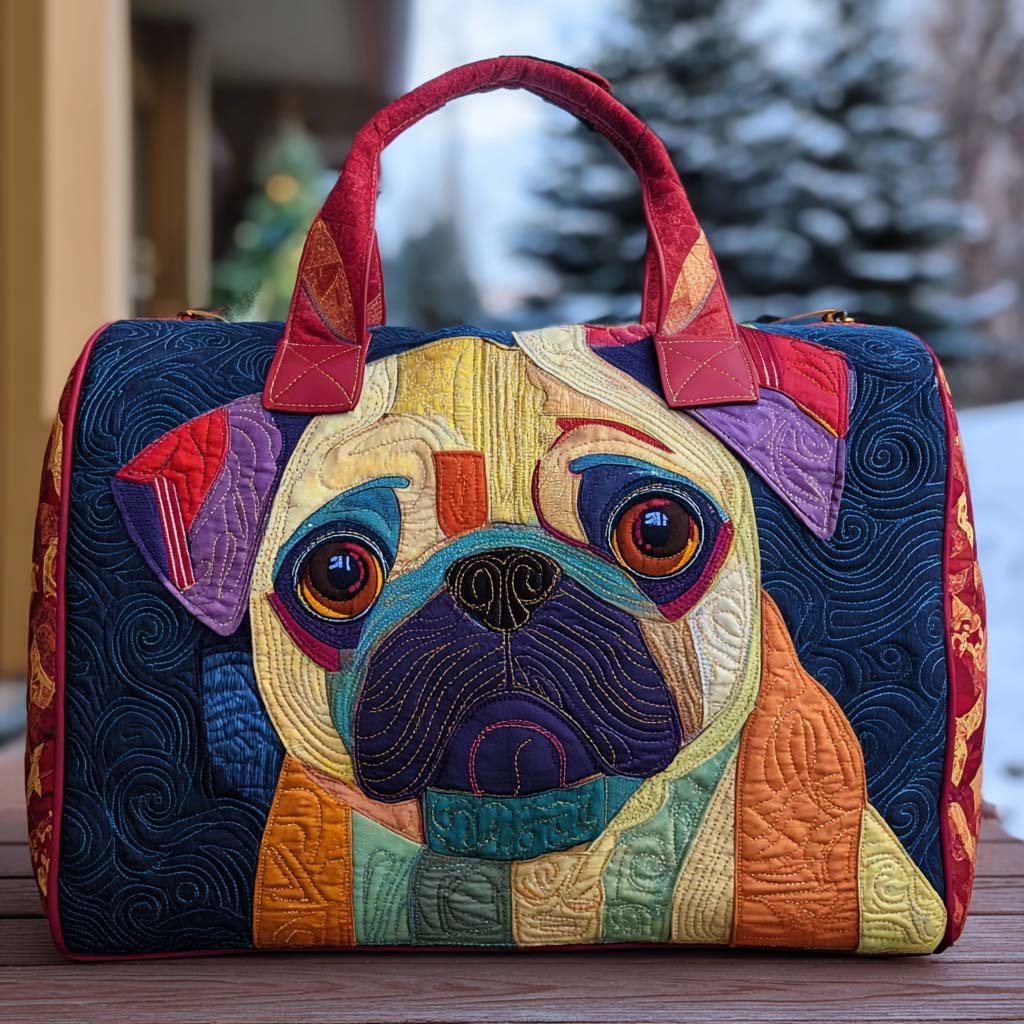 Chubby Cheeks Quilted Duffle Bag Womens Duffle Bags Large Best Presents For Dog Owners