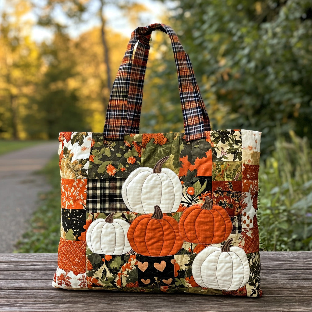 Cinnamon Field Quilted Tote Bag Shoulder Bag Vintage Gifts For Autumn Lovers