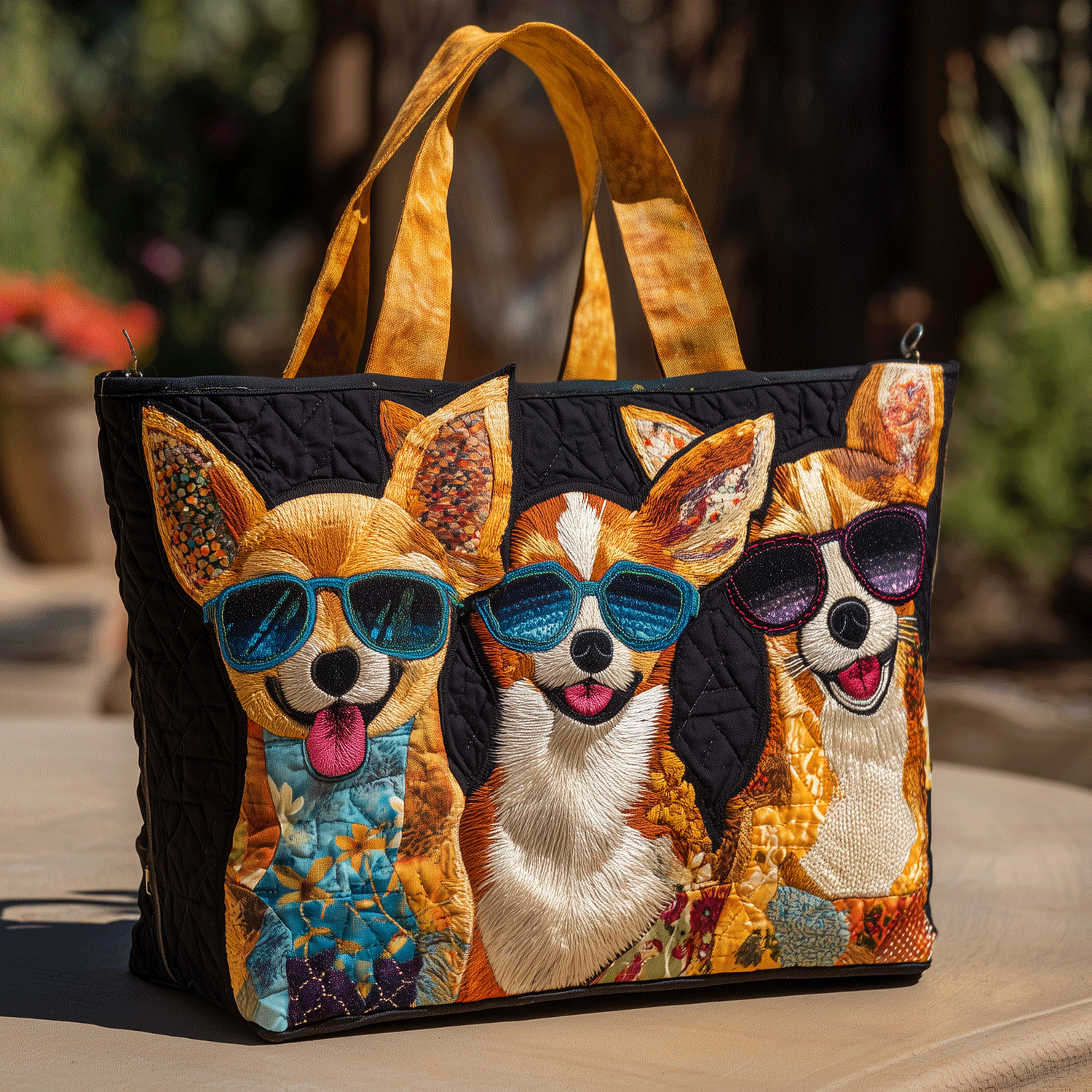 Cool Chihuahua Style Quilted Tote Bag The Perfect Tote Bag Chihuahua Gifts Dog Lovers