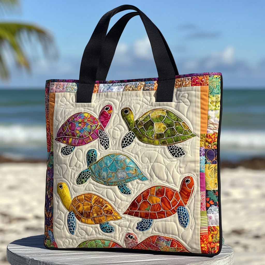 Coral Trail Quilted Tote Bag Best Shoulder Bags For Everyday Gifts That Help Sea Turtles