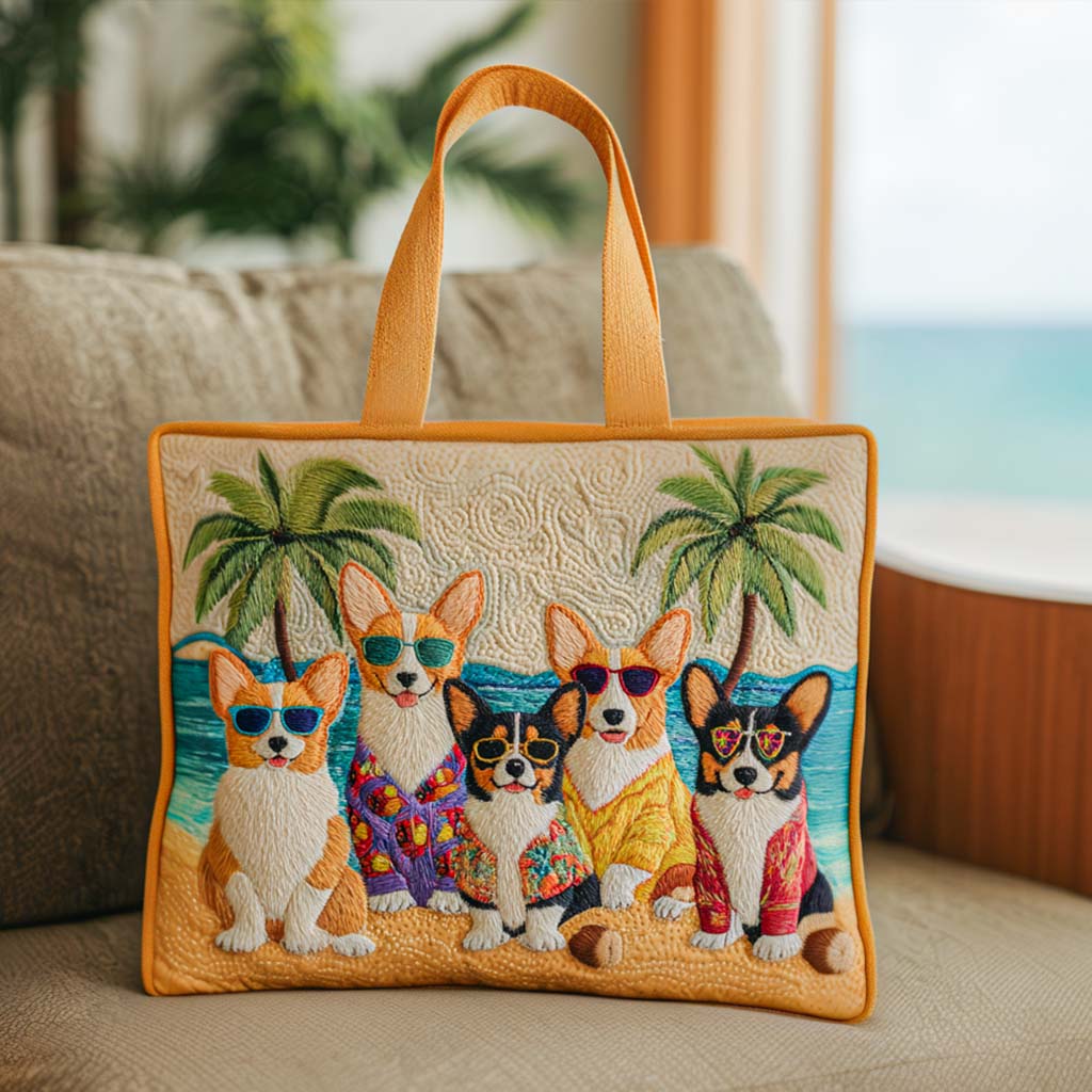 Corgi Cutie Club Quilted Tote Bag Best Bags For Women Beach Themed Gift Ideas